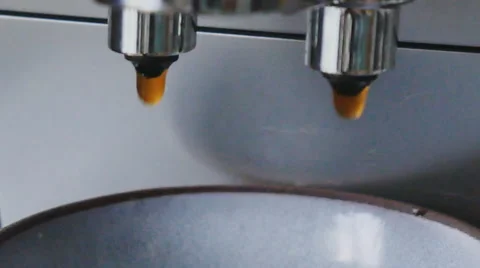 Coffee machine making cappuccino espresso coffee Video stock 63330305