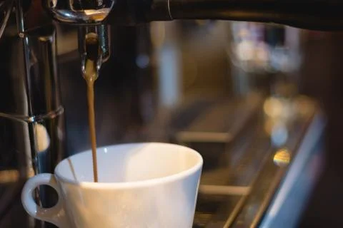 Coffee machine making coffee Foto stock