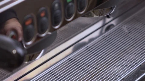 Coffee machine making double espresso in paper cup. 스톡 동영상 116959376