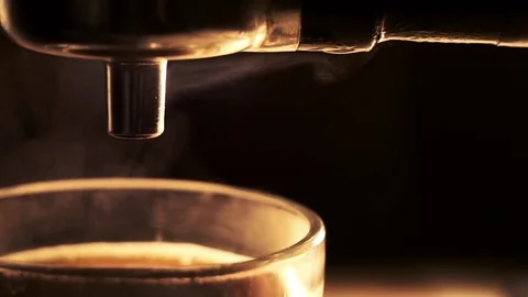 Coffee machine making espresso coffee Stock Footage 83422883