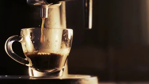 Coffee machine making espresso coffee Video stock 83423110