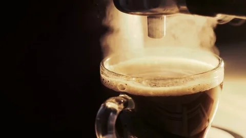 Coffee machine making espresso coffee Video stock 83423164