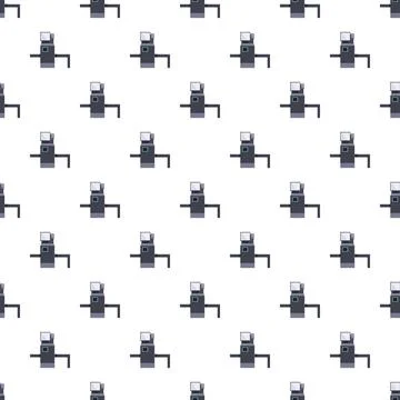 Coffee machine pattern creating a kitchen appliance background Stock Illustration