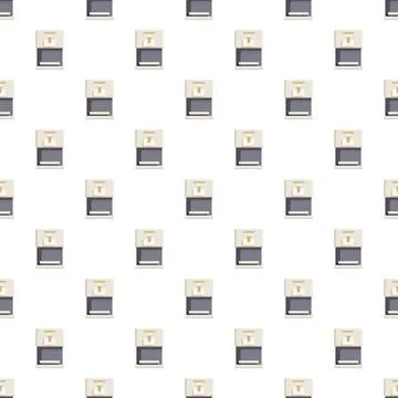 Coffee machine pattern repeating design with beverages Stock Illustration