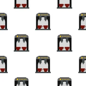 Coffee machine pattern seamless Stock Illustration