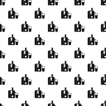Coffee machine pattern, simple style Illustrazione stock