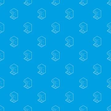 Coffee machine pattern vector seamless blue 스톡 일러스트