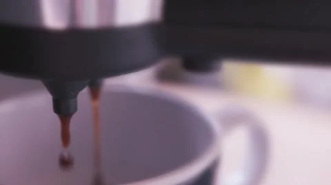 Coffee machine pouring black coffee Stock Footage 63052180