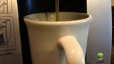 Coffee Machine Pouring Close Up 스톡 동영상 93327467