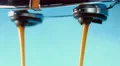 coffee machine pouring coffee close up jet 4k or 4k+ Resolution