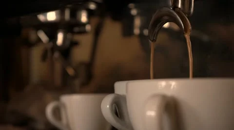 Coffee Machine pouring coffee Stockbeeldmateriaal 69022949