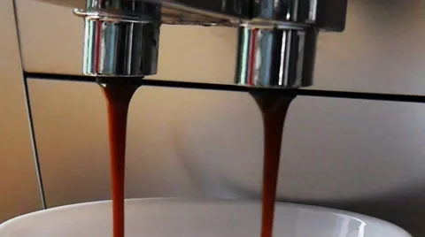 Coffee machine pouring espresso in cup Stock Footage 63301405