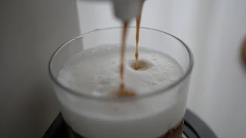 Coffee Machine Pouring Espresso In Cup Stock Footage 101444543
