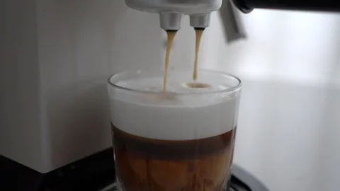 Coffee Machine Pouring Espresso In Cup Stock Footage 101444588