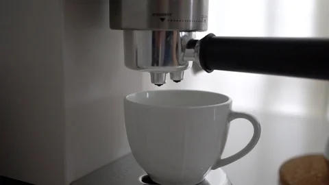 Coffee Machine Pouring Espresso In Cup Stock Footage 101444780