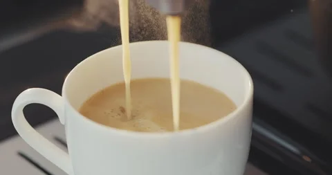 Coffee Machine Pouring Espresso In Cup. Stock Footage 195277630