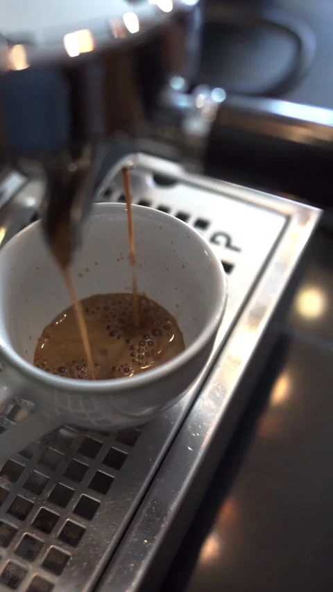 Coffee machine pouring espresso Stock Footage 310747134