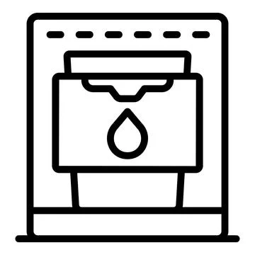 Coffee machine pouring freshly brewed coffee into cup, brewing process Stock Illustration