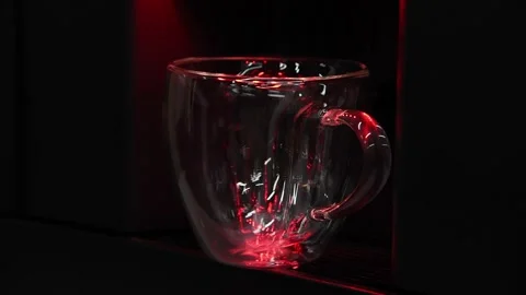 Coffee machine pours almond flat white Stock Footage 170332394