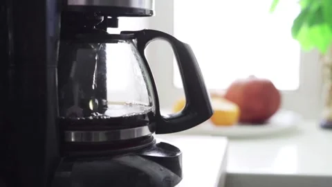Coffee machine preparation convenient drink automatic filtration on footage Stock-Footage 336585326