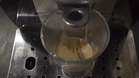 Coffee machine prepares latte Stock Footage 101660857