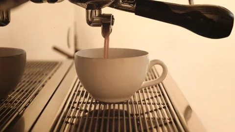 Coffee machine preparing coffee close up Stock Footage 231747655