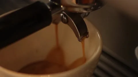 Coffee machine preparing a coffee Stock Footage 131985387