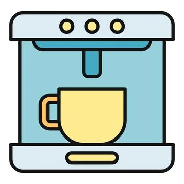 Coffee machine preparing a hot cup beverage icon イラスト素材