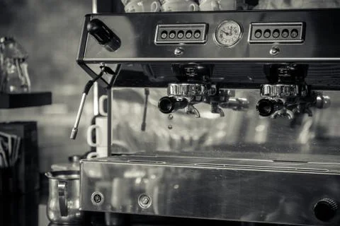 Coffee machine in restaurant Foto stock