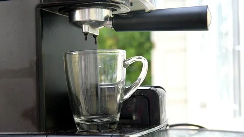 Coffee from machine with a small cup Stock-Footage 72916752