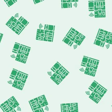 Coffee machine smart home glyph seamless pattern イラスト素材