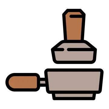 Coffee machine tool icon outline . Drink espresso Stock Illustration