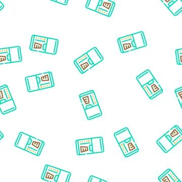 Coffee machine vector seamless pattern Stockillustratie