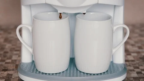 Coffee machines prepare coffee Stock Footage 105201025