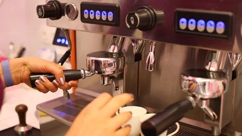 Coffee made in the machine.  Stock Footage 115210590