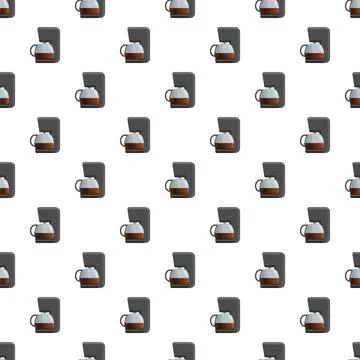 Coffee maker appliances creating a seamless beverage pattern Stock Illustration