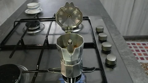 Coffee maker with bad seal Stock Footage 121455030