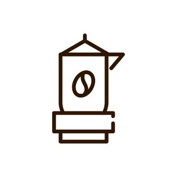 Coffee maker beverage fresh line design Stock Illustration
