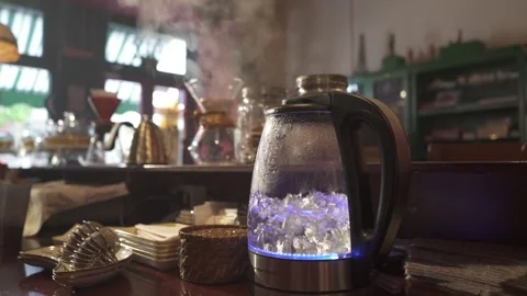 Coffee Maker for Boiling Water Stock Footage 293371892
