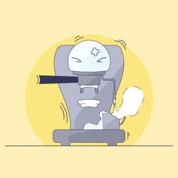 Coffee maker character Stock Illustration
