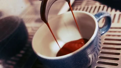 Coffee maker concept dispensing coffee Stock Footage 291603917