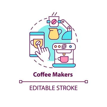 Coffee maker concept icon 库存插图