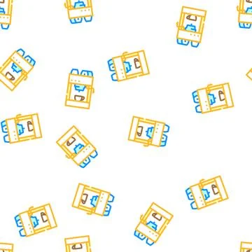 Coffee maker with cup dryer vector seamless pattern Stockillustratie