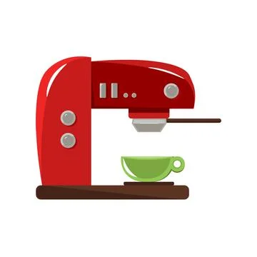 Coffee maker design element for illustration. flat icon. Illustrazione stock