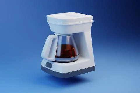 Coffee maker with drink inside Stock Illustration