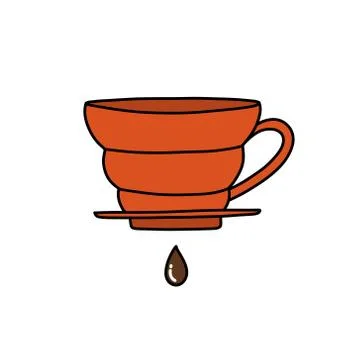 Coffee maker filter doodle icon, vector illustration Stock Illustration