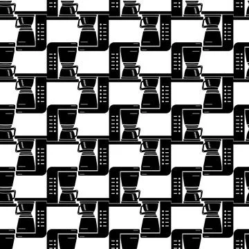 Coffee maker glass pattern seamless vector イラスト素材