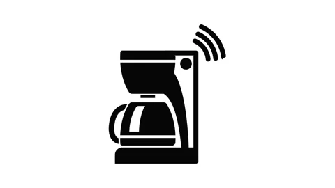 Coffee maker icon animation Stock Footage 156242357