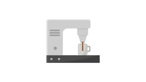Coffee Maker icon animation for video motion graphics Stock Footage 162692557