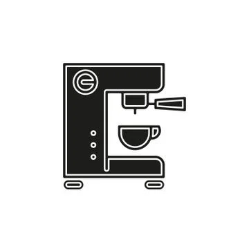 Coffee maker icon, Coffee maker machine Illustrazione stock